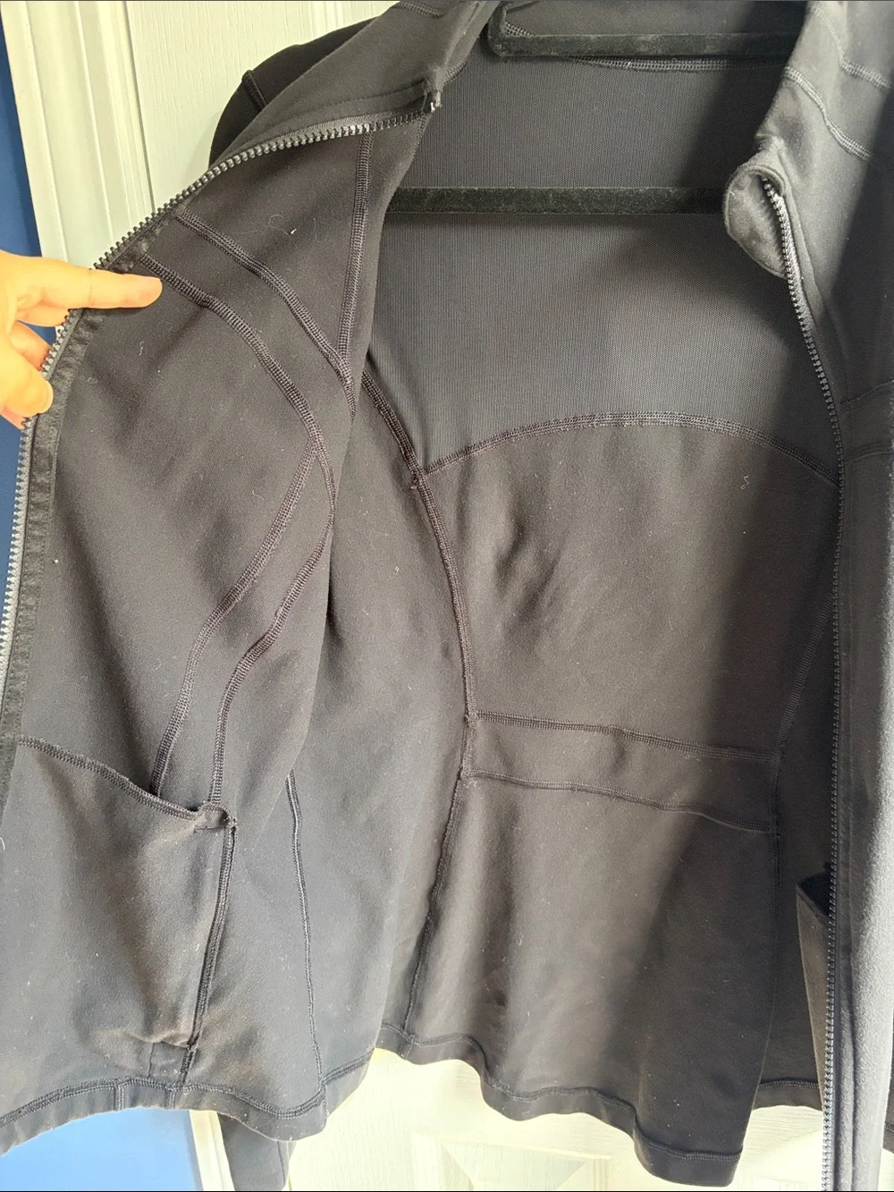 Lululemon Define Jacket Black Full Zip Thumbhole Athletic Activewear Size 12